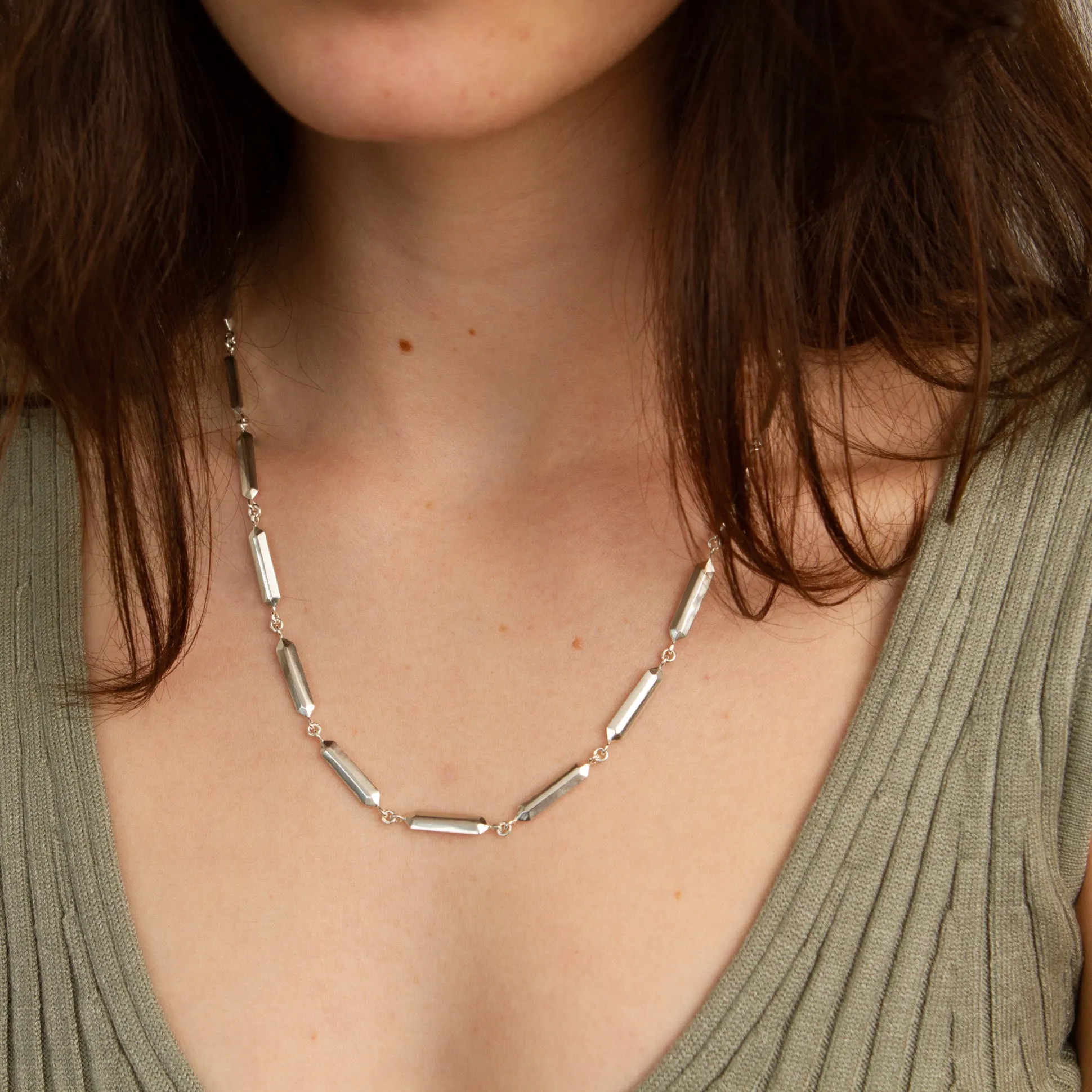 Fragment Link Necklace in Silver