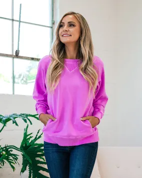 Girlfriend Crewneck Sweatshirt - Bright Mauve