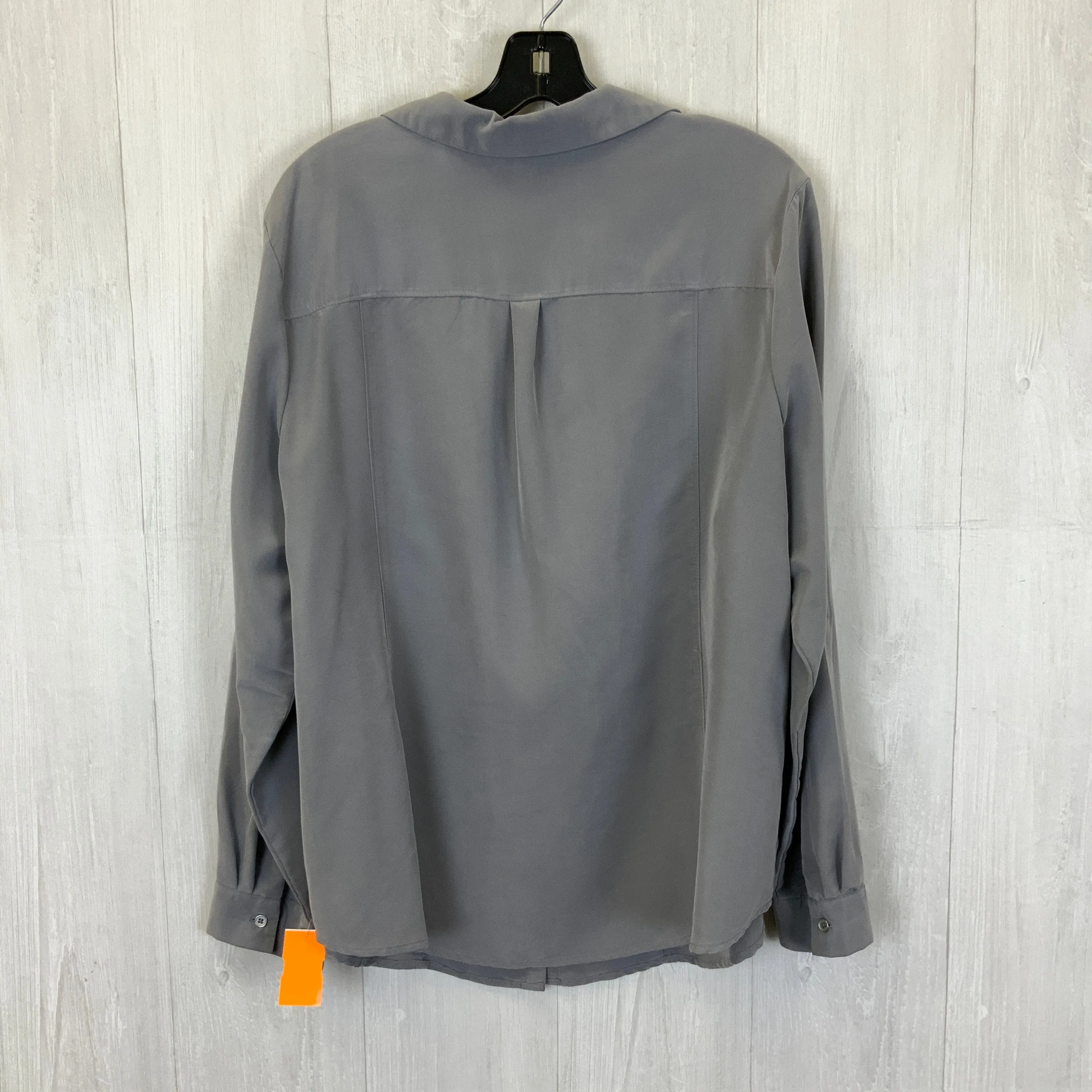 Grey Blouse Long Sleeve Roz And Ali, Size 2x