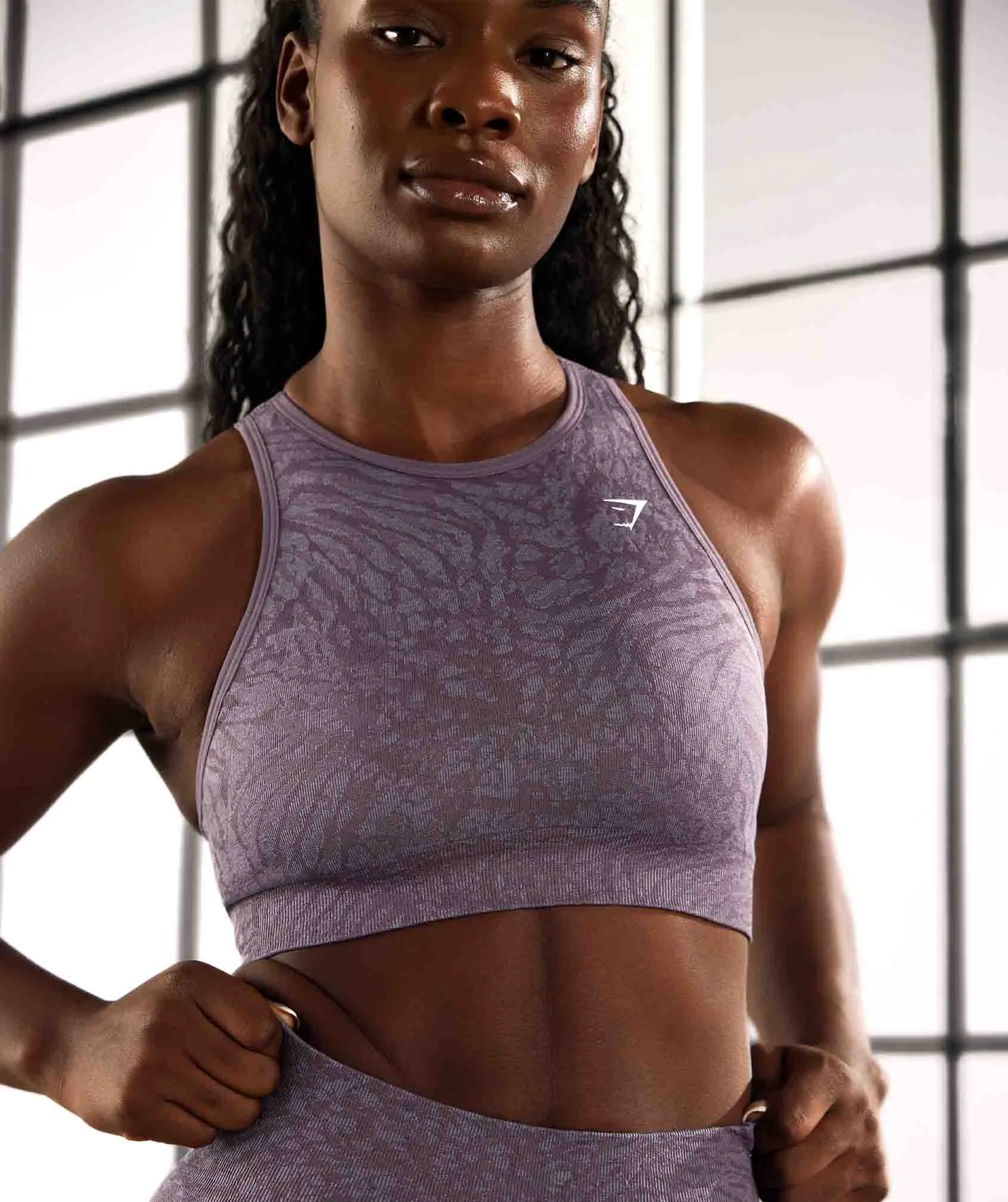 Gymshark Adapt Animal Seamless Sports Bra - Wild |  Musk Lilac