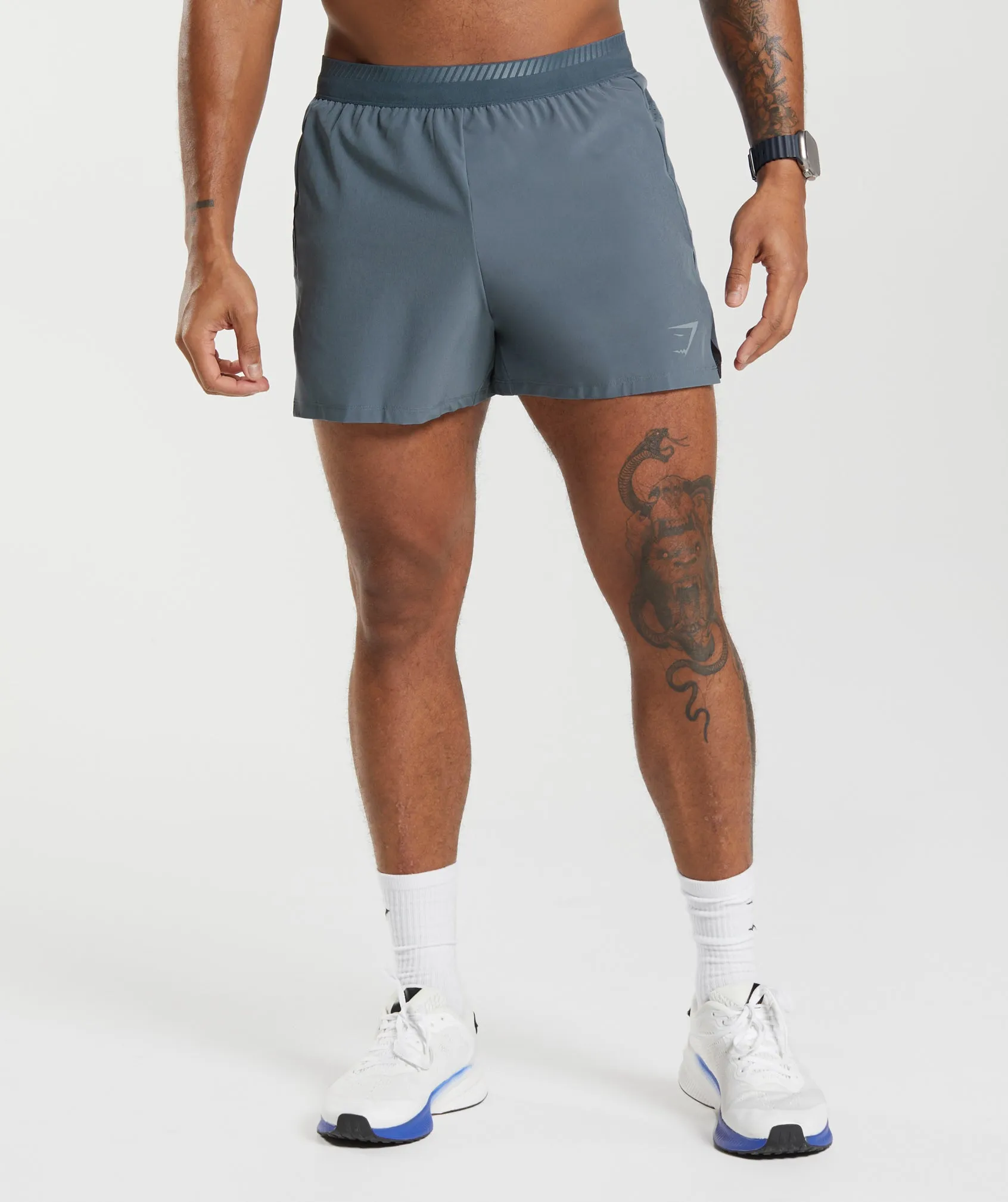 Gymshark Apex Run 4" Shorts - Evening Blue