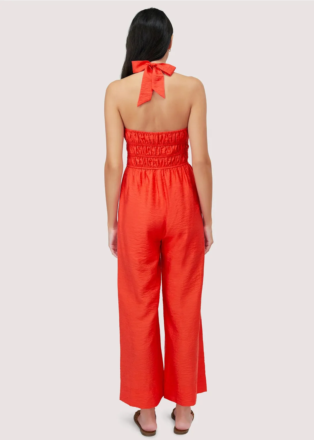 Hidden Oasis Red Halter Jumpsuit