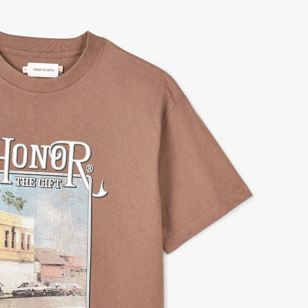 Honor The Gift Our Block  T-Shirt / Brown