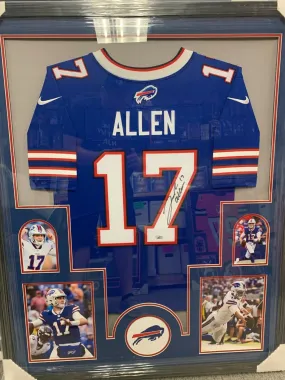 Josh Allen Buffalo Bills Signed Framed and Matted Jersey Fanatics COA