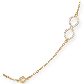 Katharine McPhee Inspirational Infinity Chain Necklace - Sterling Silver