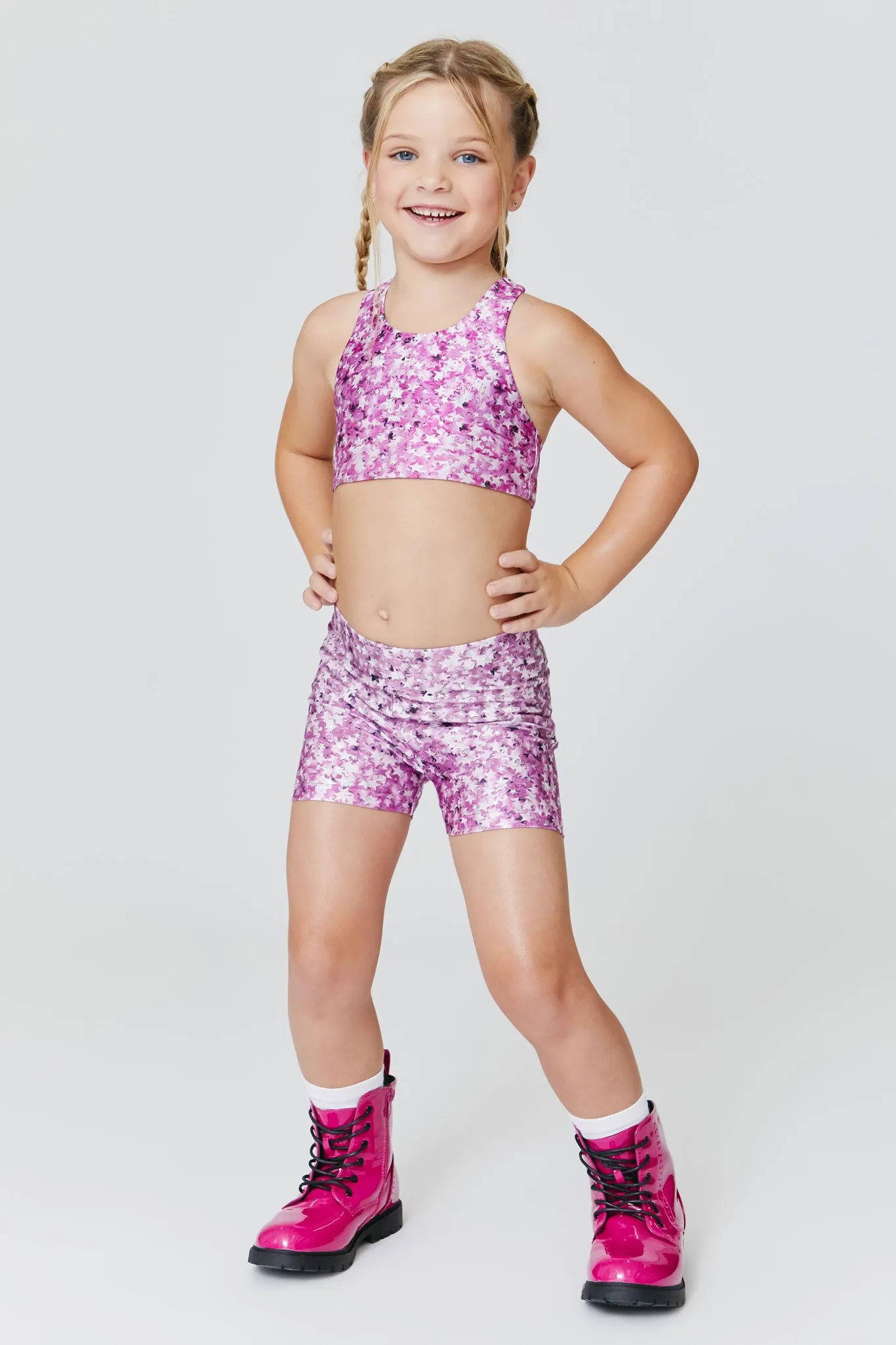 Kids Booty Shorts in Star Confetti Foil