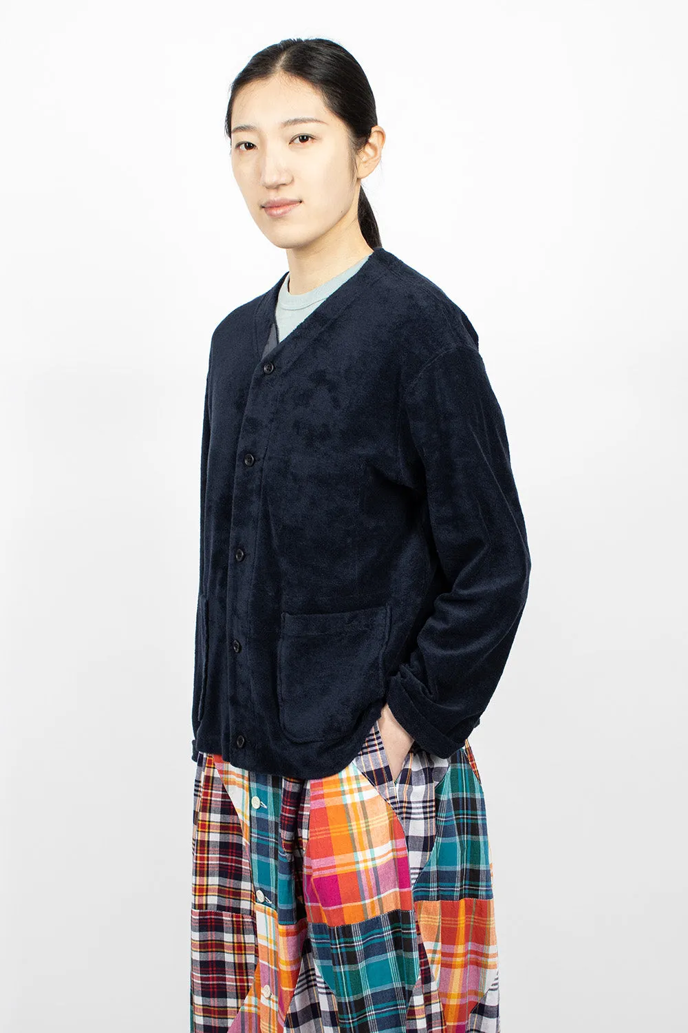 Knit Cardigan Navy CP Velour