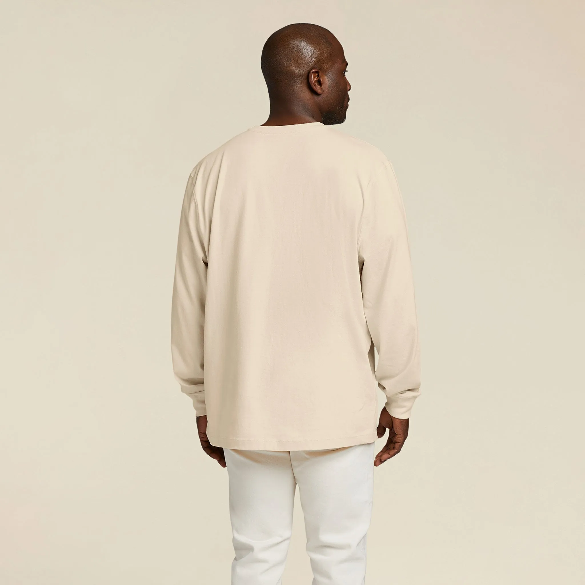 Long Sleeve Boxy Tee | Bone