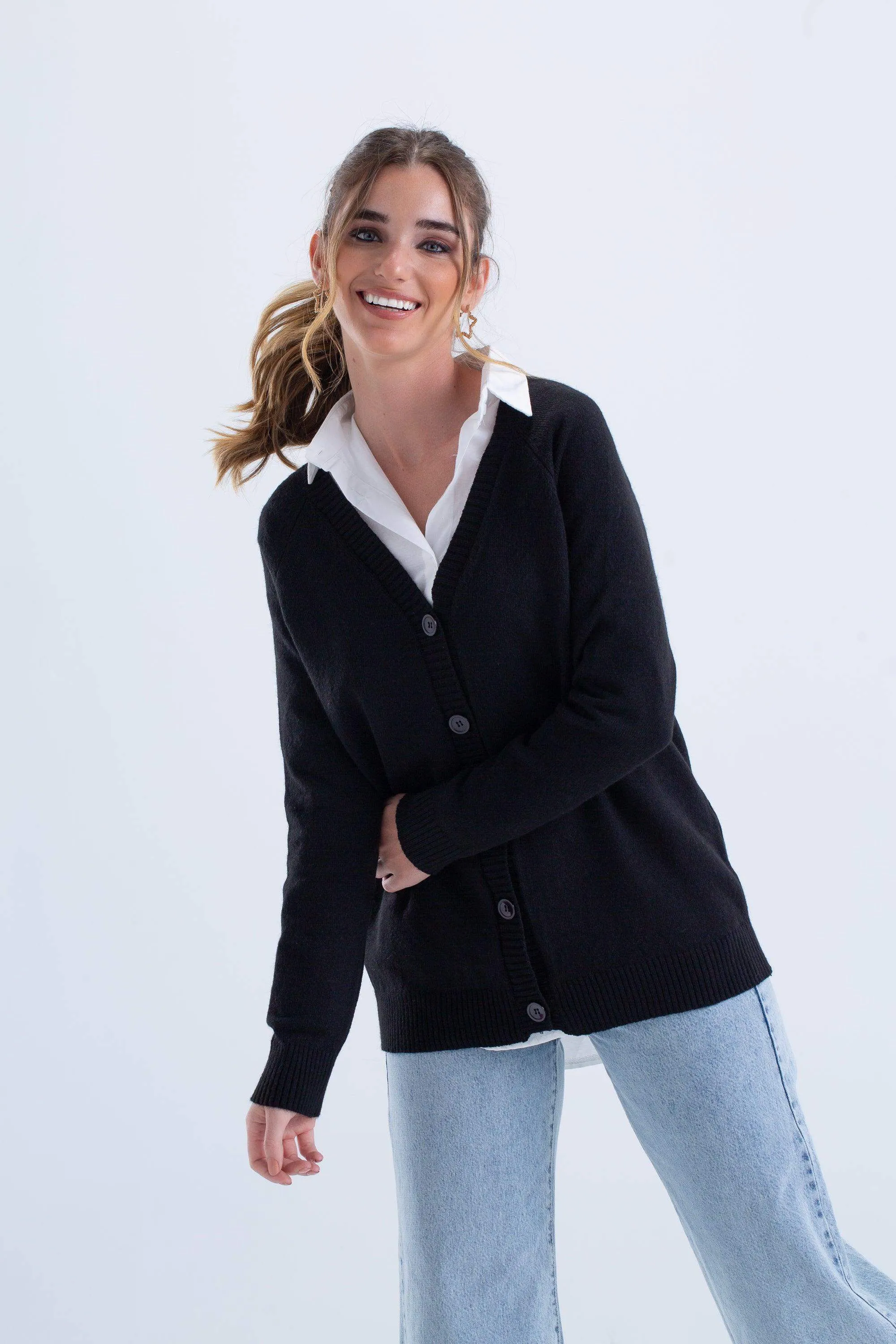 Long Sleeves Wool Cardigan