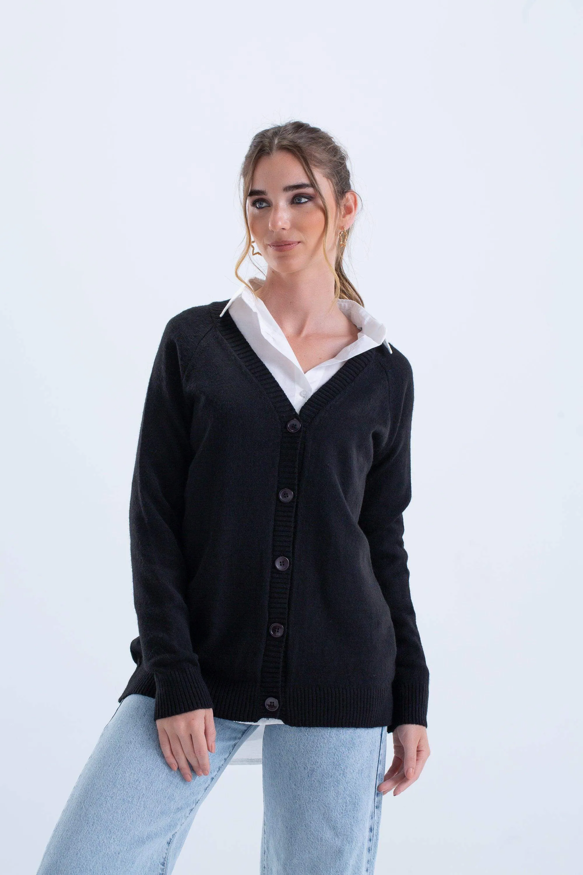 Long Sleeves Wool Cardigan