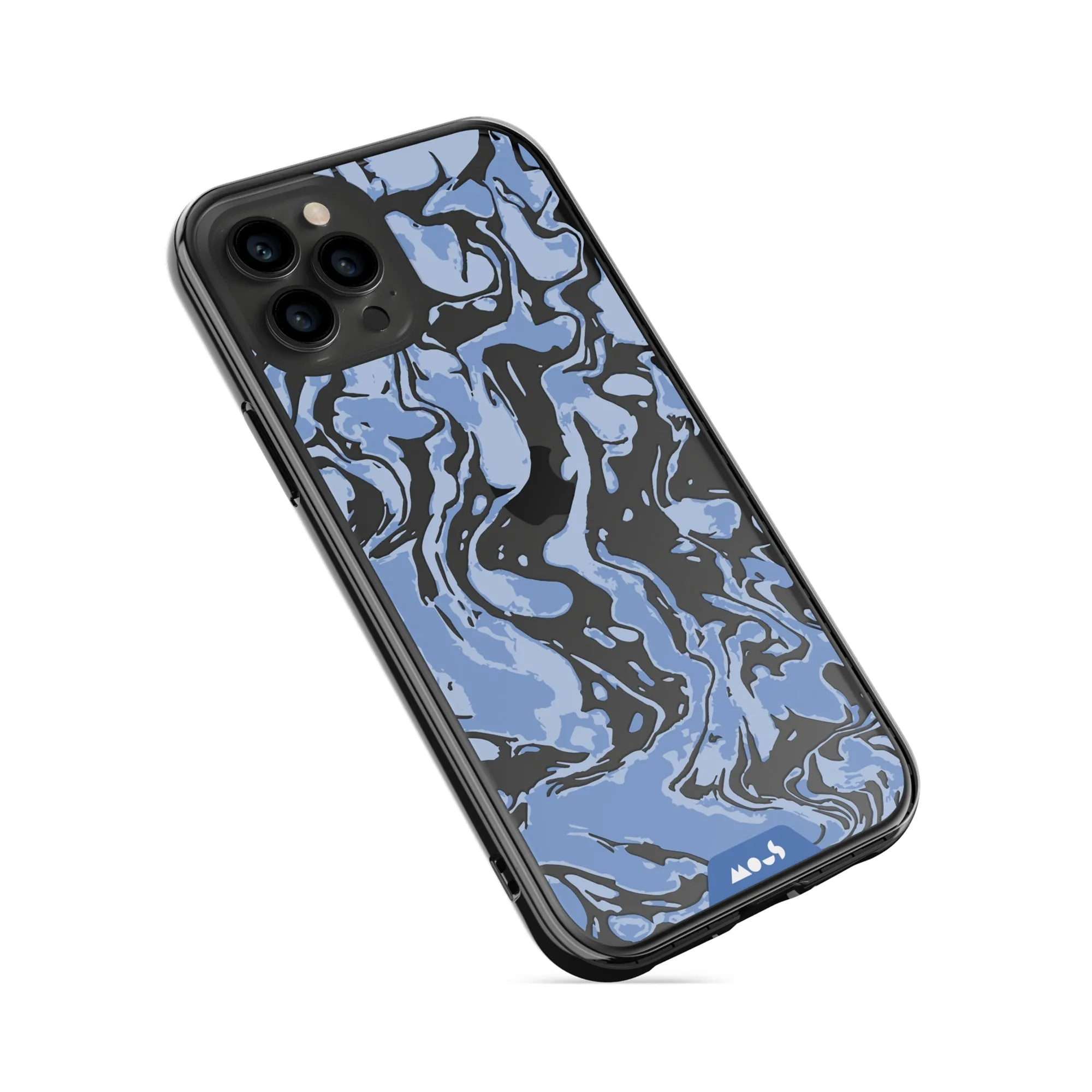 Marbled Sky Blue Printed Phone Case - Clarity