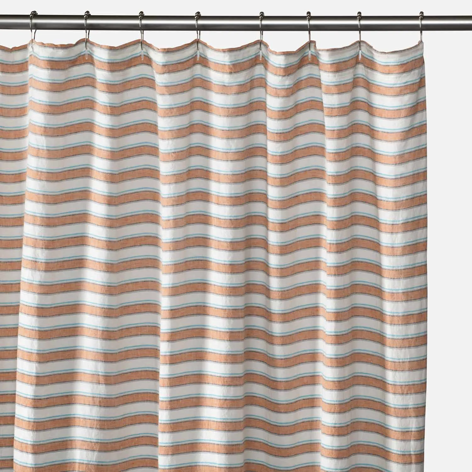 Market Stripe Linen Shower Curtain