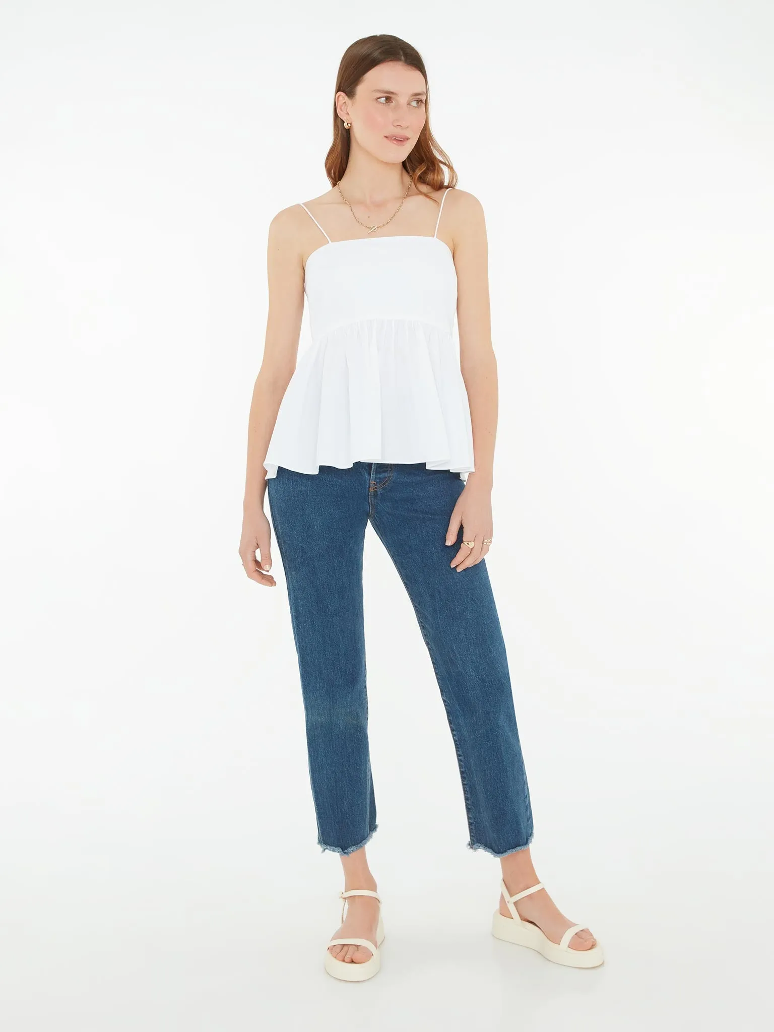 Matona Cami Top in White