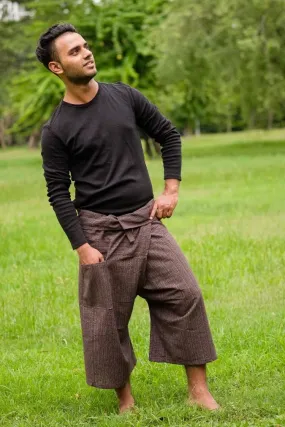 Men's Brown 3/4 Fisherman Pants