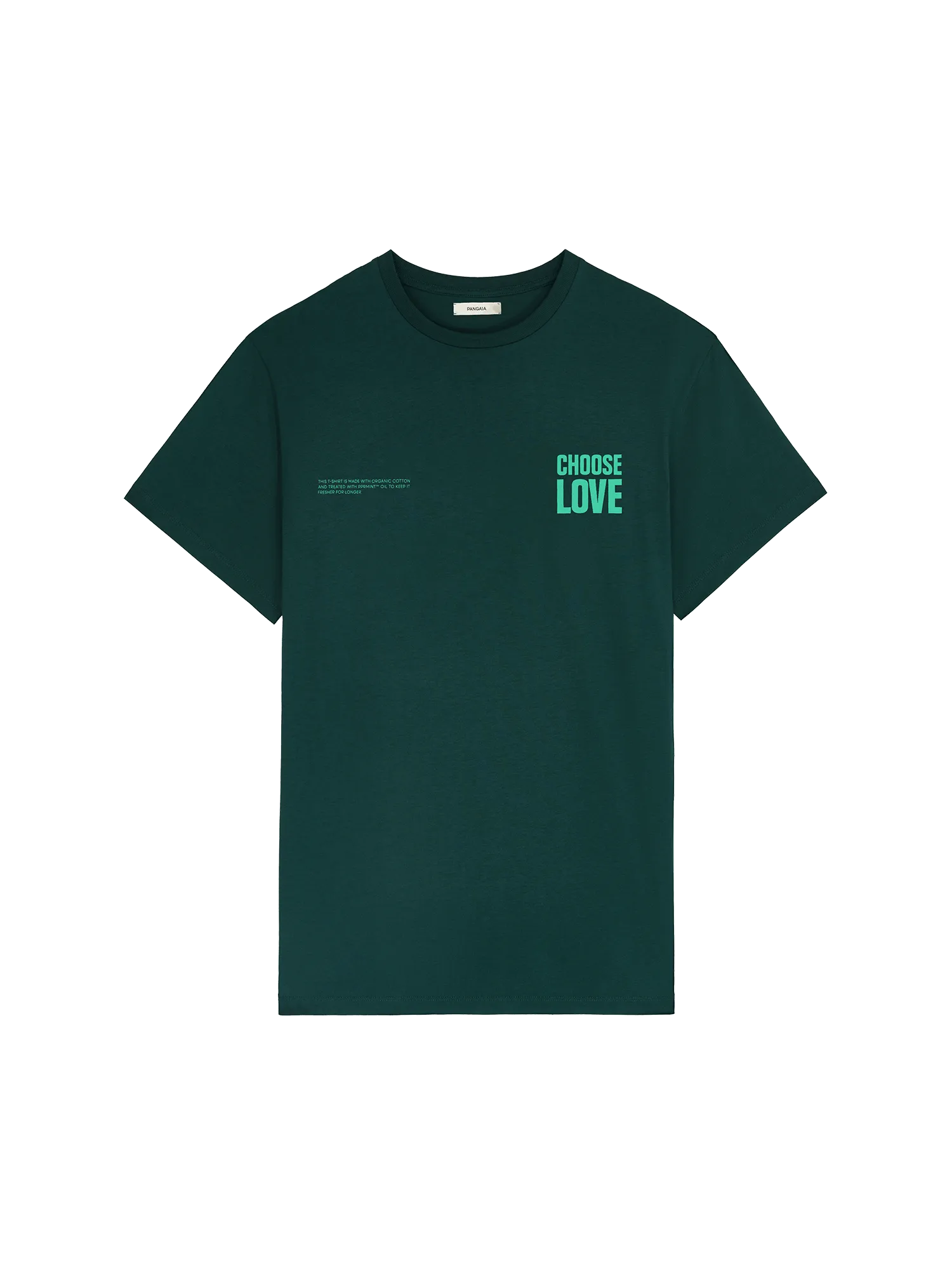 Mens Choose Love Midweight T-Shirt—foliage green