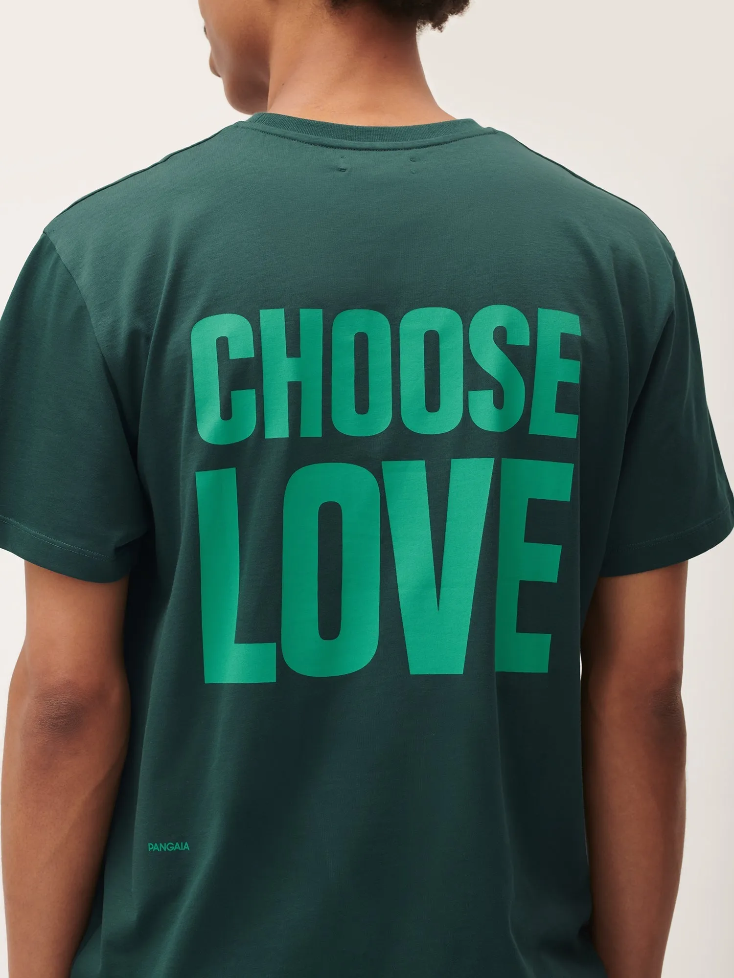 Mens Choose Love Midweight T-Shirt—foliage green