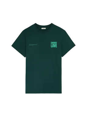 Mens Choose Love Midweight T-Shirt—foliage green