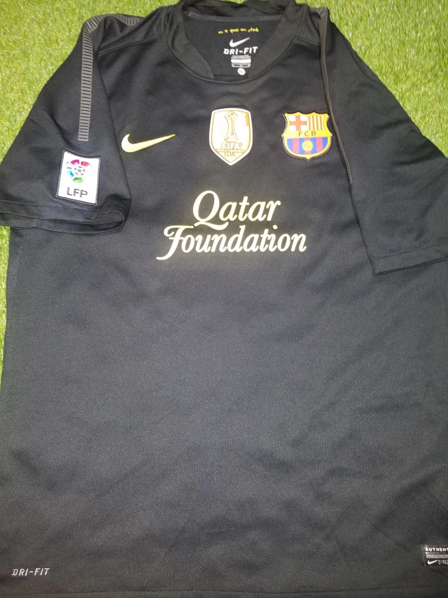 Messi Barcelona 2011 2012 Black Jersey Shirt Camiseta Trikot XL SKU# 419880-010