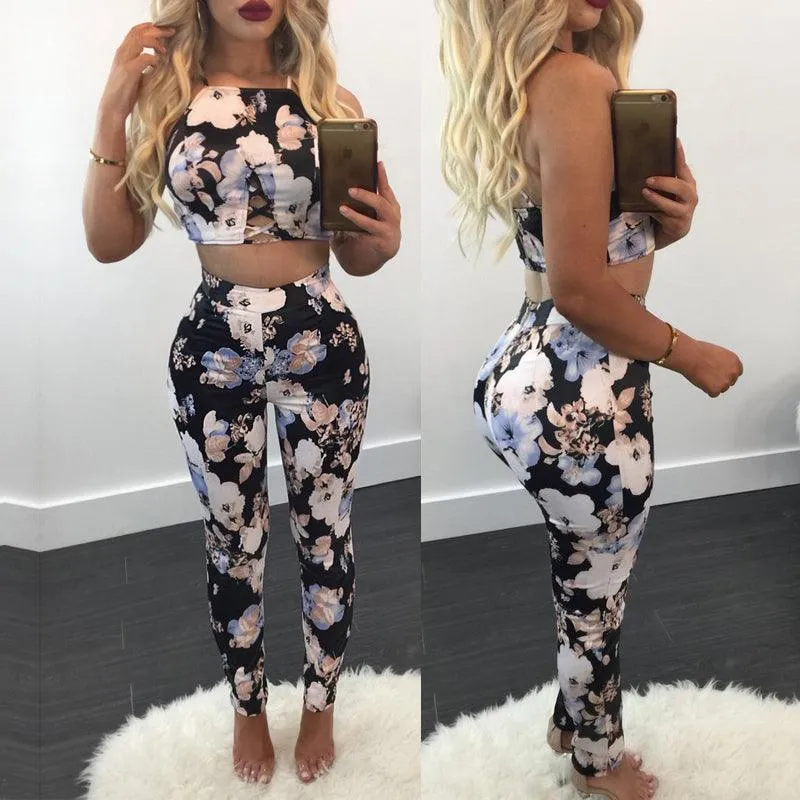 MIDNIGHT FLORAL DREAM PANTS SET