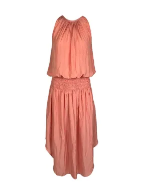 N180079 Front & Back Midi Dress *Peach