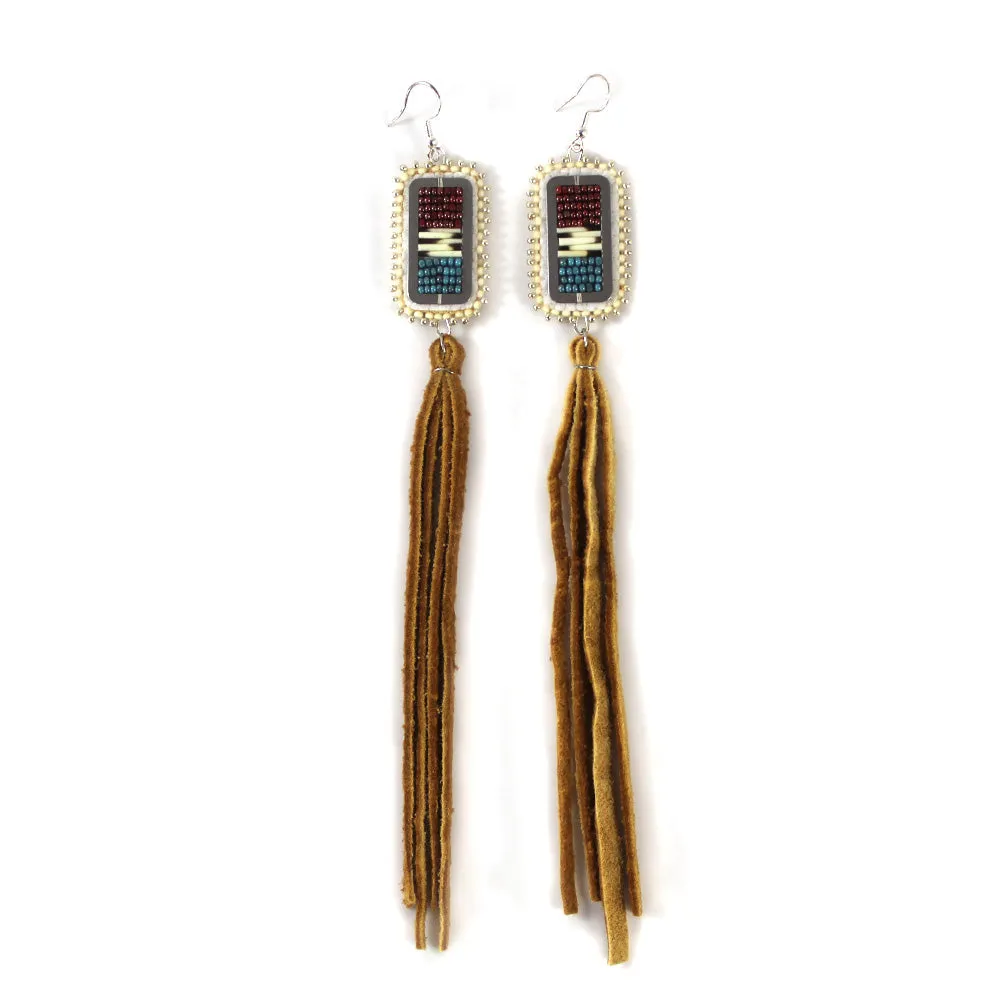 Olive Denton Quill Fringe Earrings