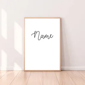 Personalized "Custom Name" Wall Art, Cursive