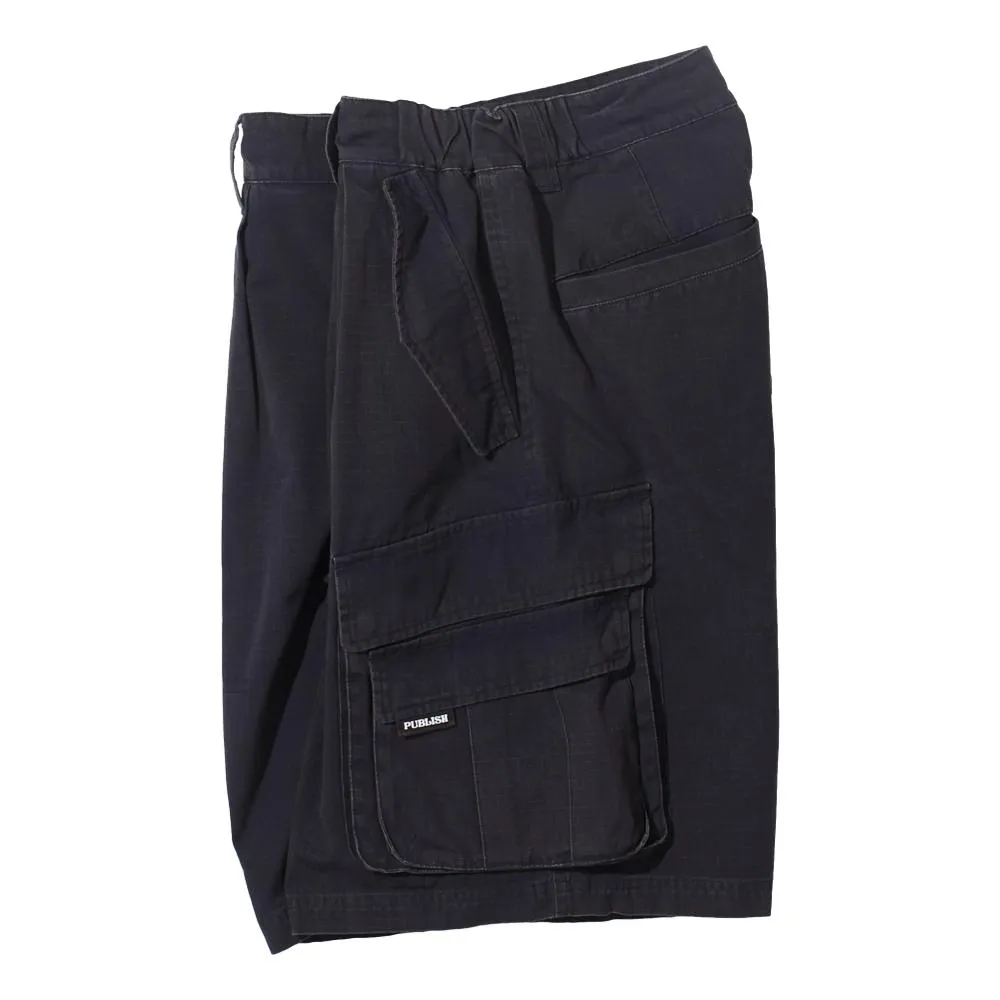 PUBLISH SLASH MILITARY SHORTS-NAVY