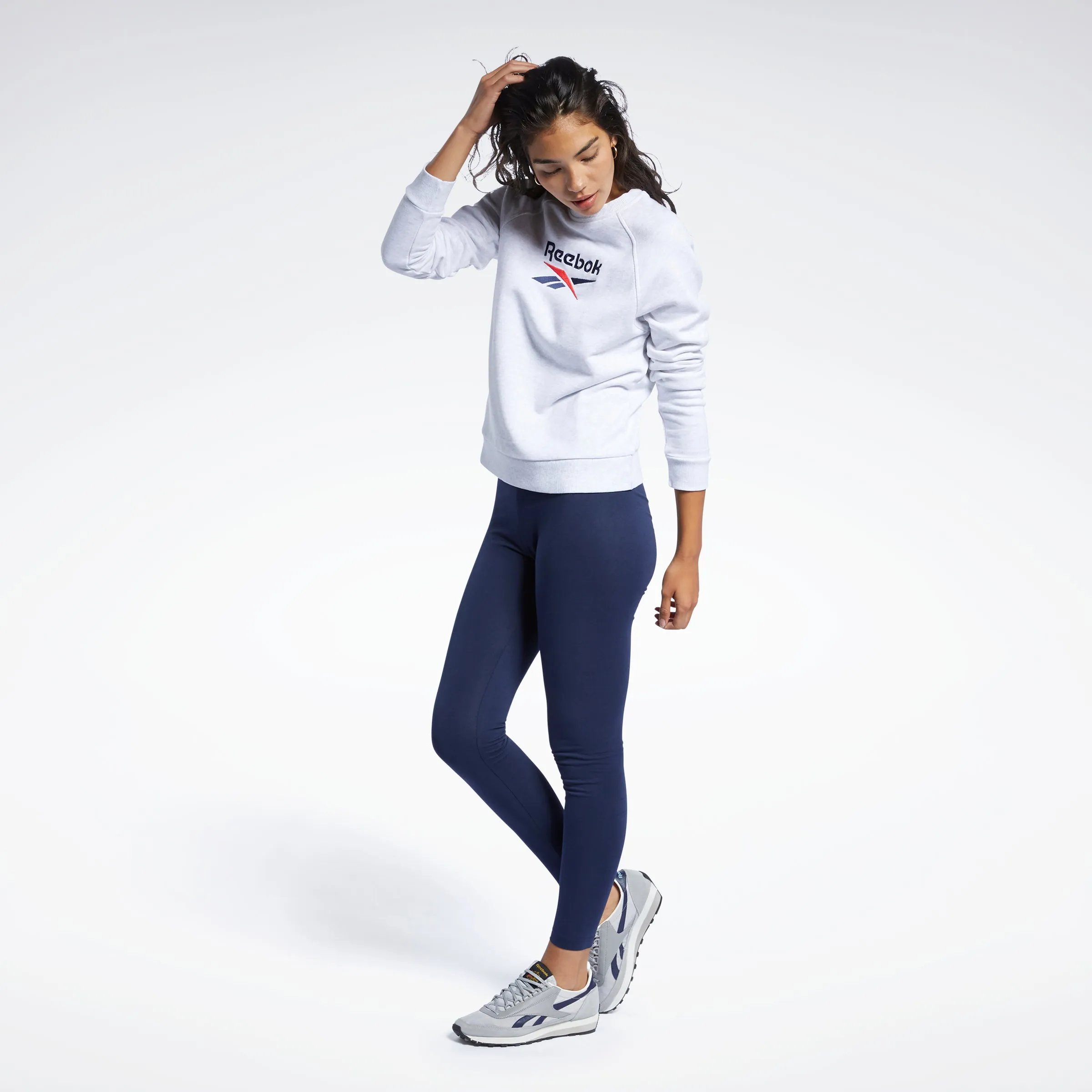 Reebok Apparel Women Classics Big Vector Crew Sweatshirt Whtmel