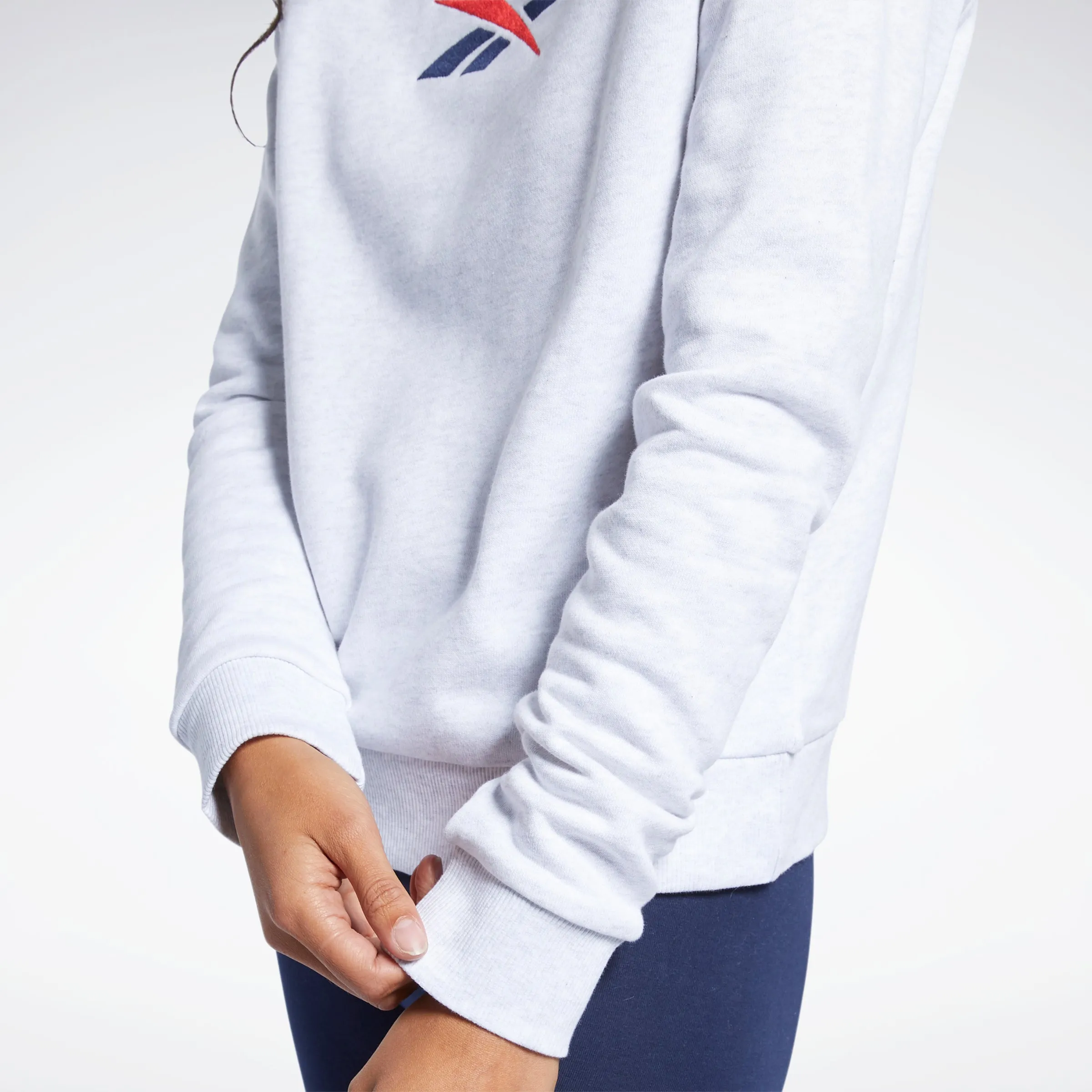 Reebok Apparel Women Classics Big Vector Crew Sweatshirt Whtmel