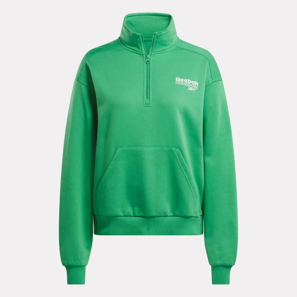 Reebok Apparel Women Reebok ID Energy Fleece Quarter-Zip SPOGRE