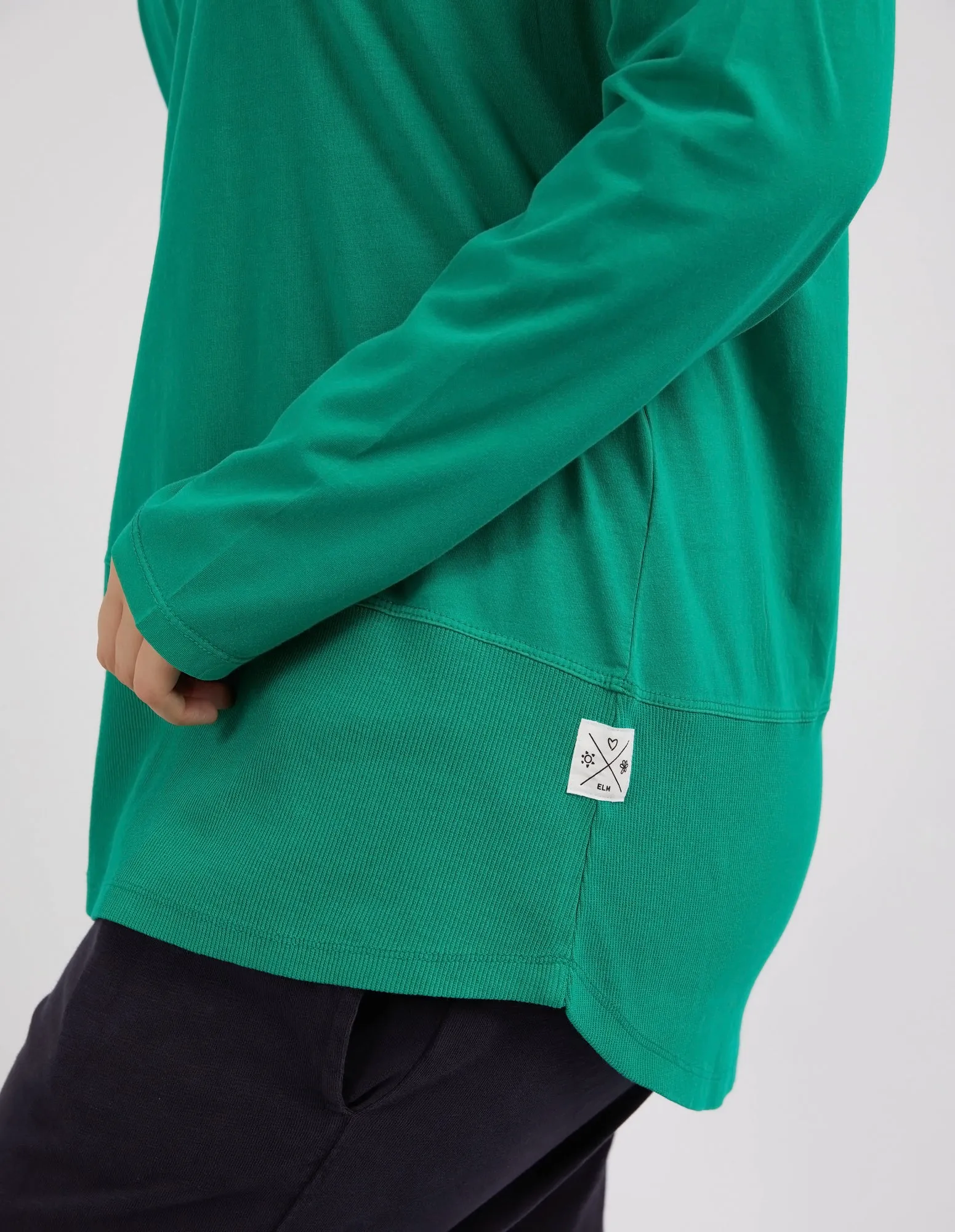 Rib Long Sleeve Goodness Green