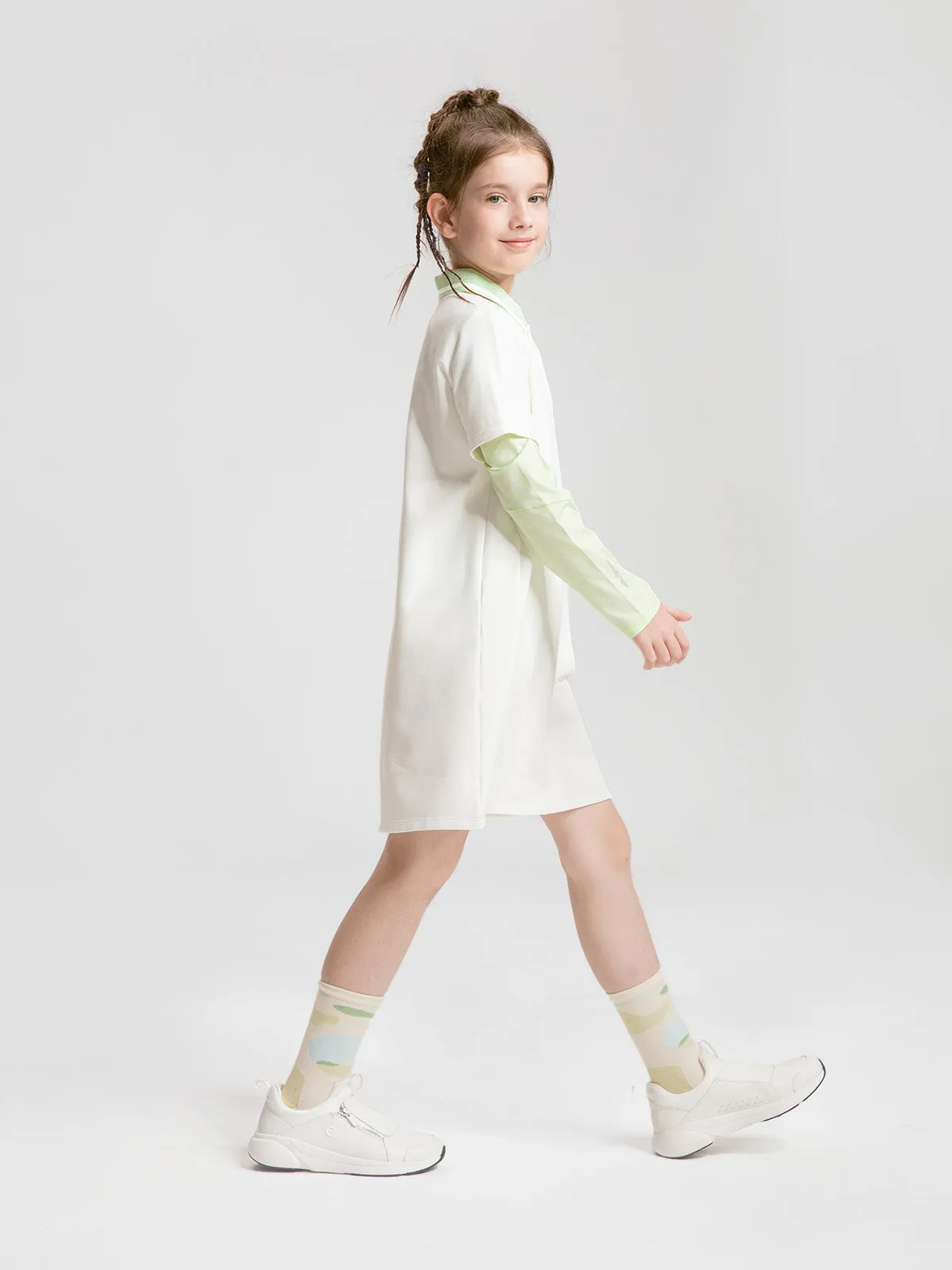 Short Sleeve Polo Sweater Dress