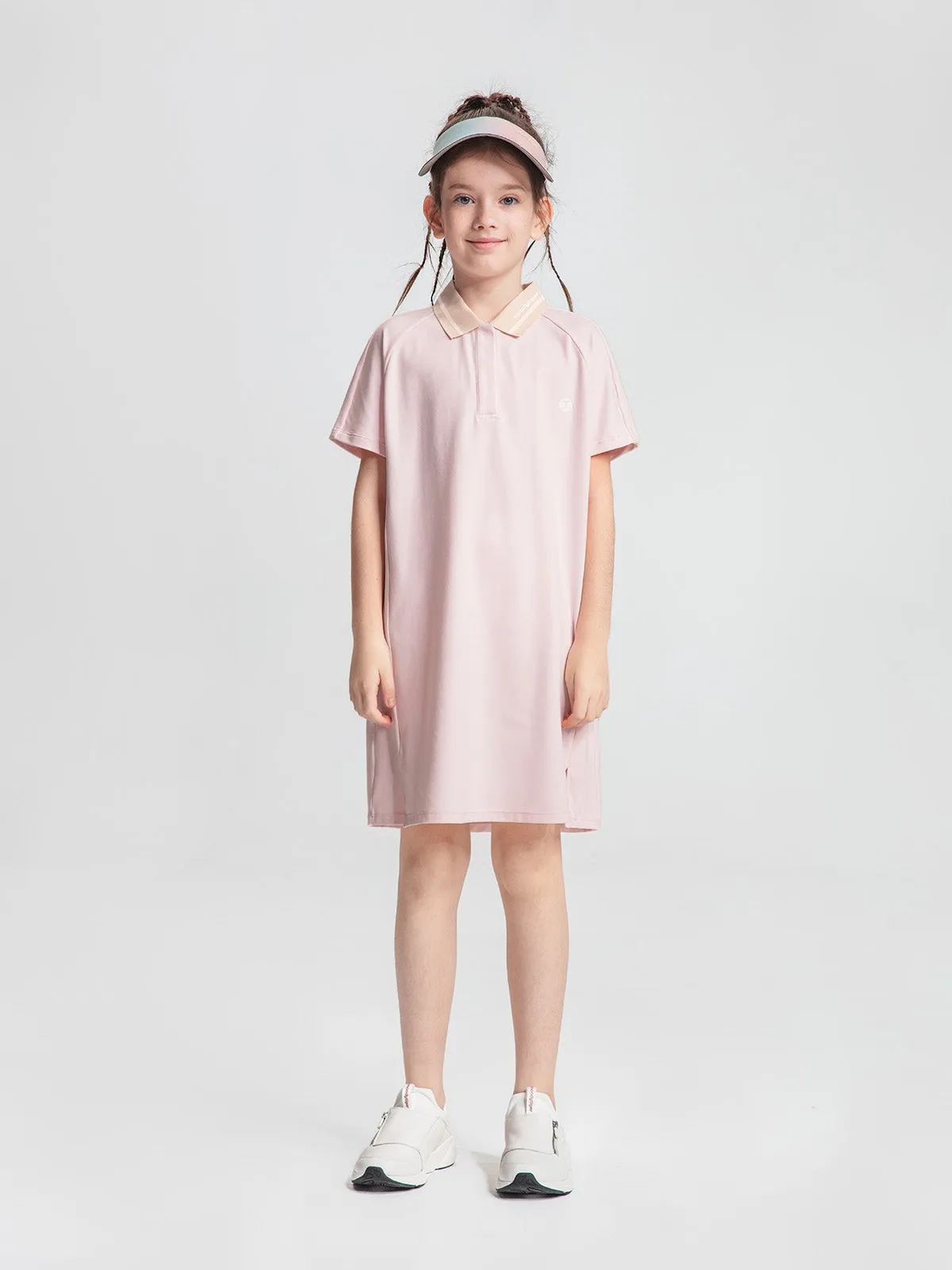 Short Sleeve Polo Sweater Dress