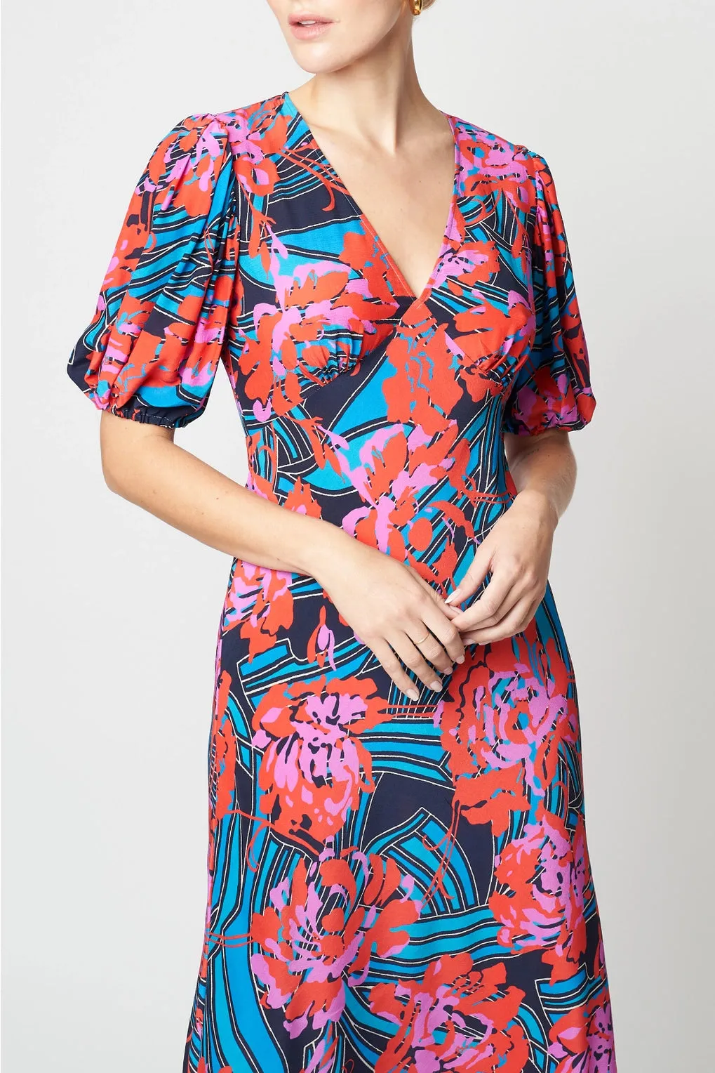 Sienna Peony Midi Dress