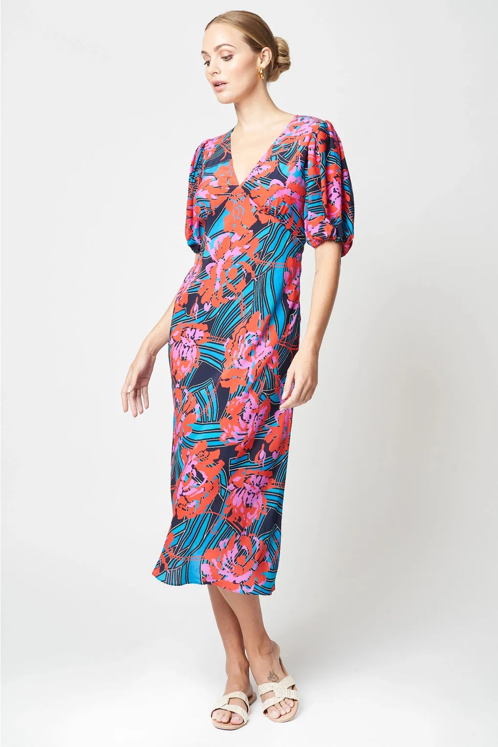 Sienna Peony Midi Dress