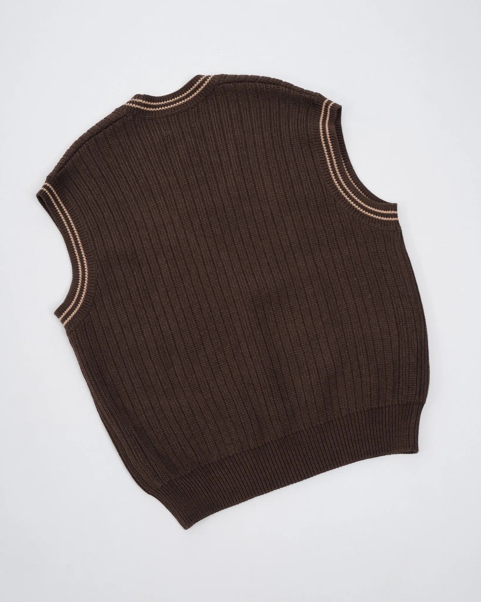 Sverre Knitted Vest Brownmelange