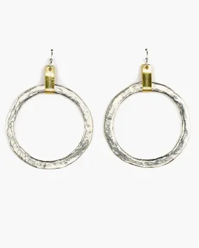 Tab Top Large Hoop Earring (ER242)