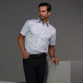 The Original Dress Collar Polo™ Thin Blue Check