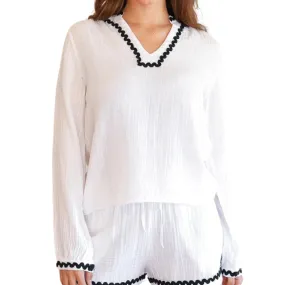 Ziggy Top - White/Black